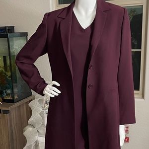 4 Pc Burgundy Suit Set